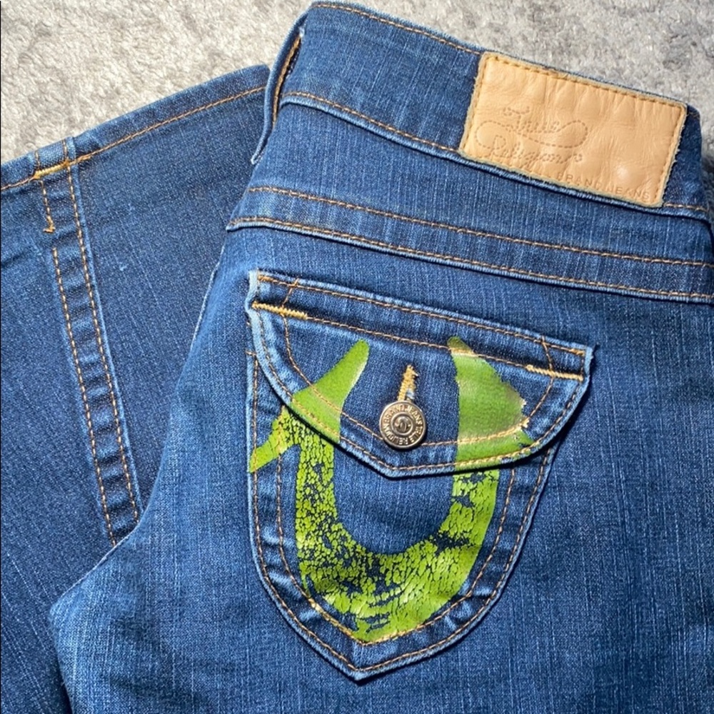 TRUE RELIGION Jeans women's Bootcut logo Size 28 - Picture 9 of 11